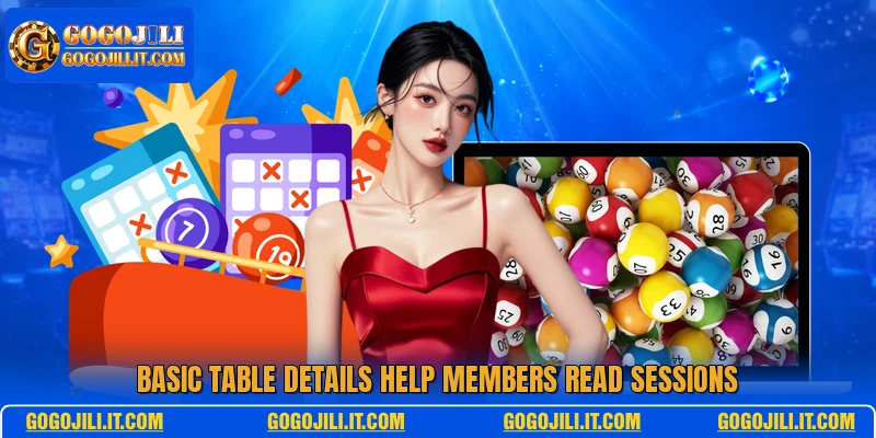 Basic table details help members read sessions