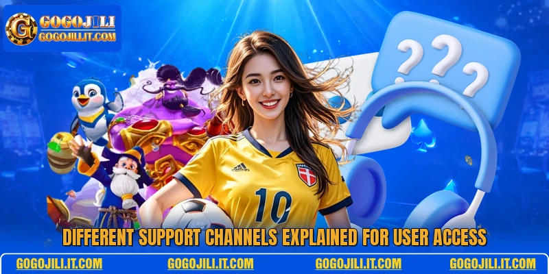 Different support channels explained for user access