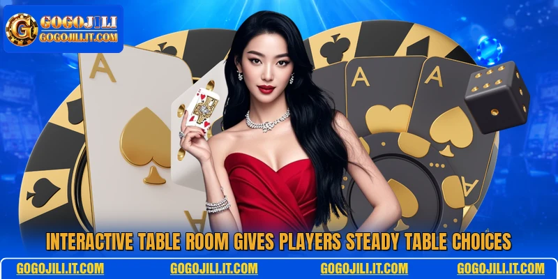 Interactive Table Room gives players steady table choices