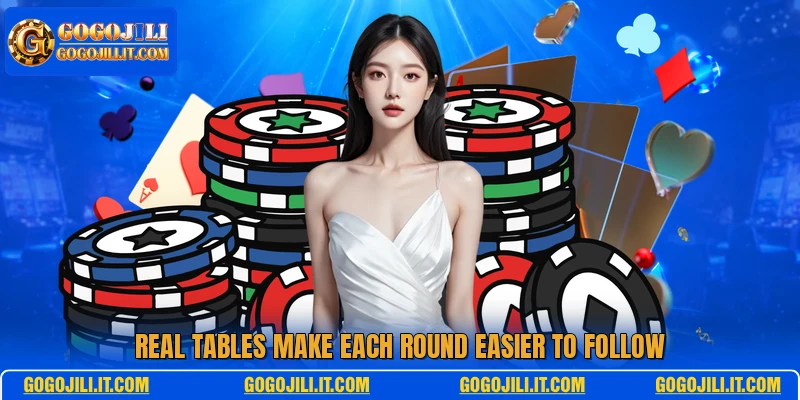 Real tables make each round easier to follow