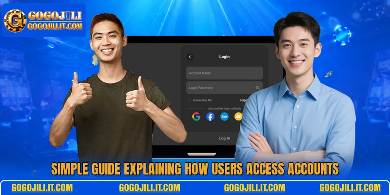 Simple guide explaining how users access accounts