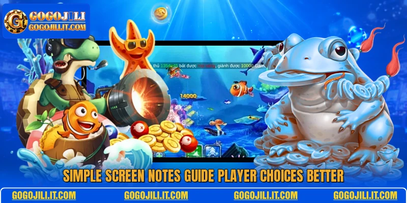 Simple screen notes guide player choices better