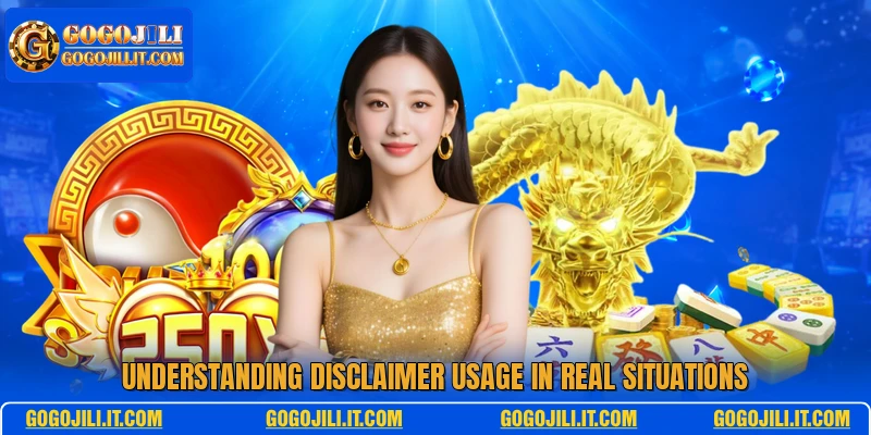 Understanding disclaimer usage in real situations